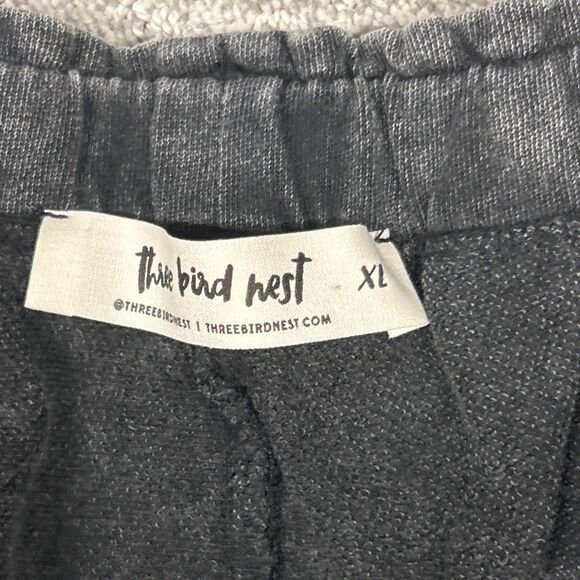 Three Bird Nest Game On Cargo Pants Womens XL Gray Cotton French Terry Wide Leg - Picture 4 of 7